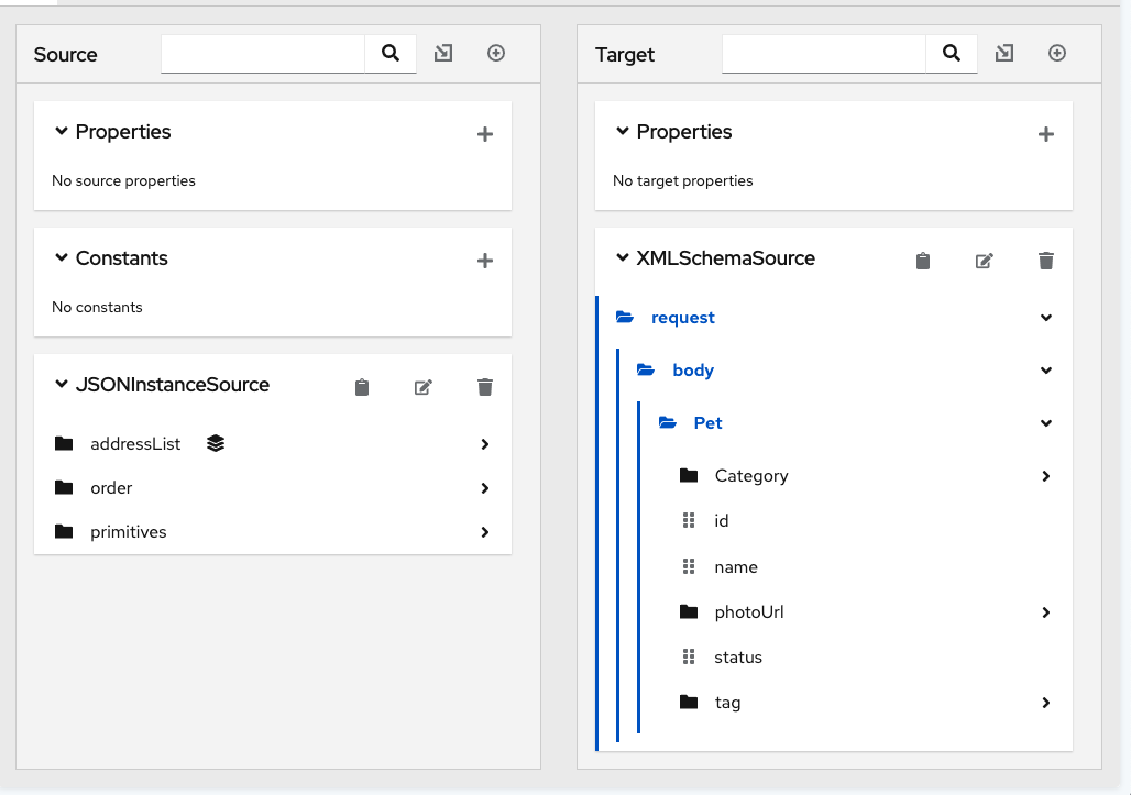 Imported schema for pet transactions